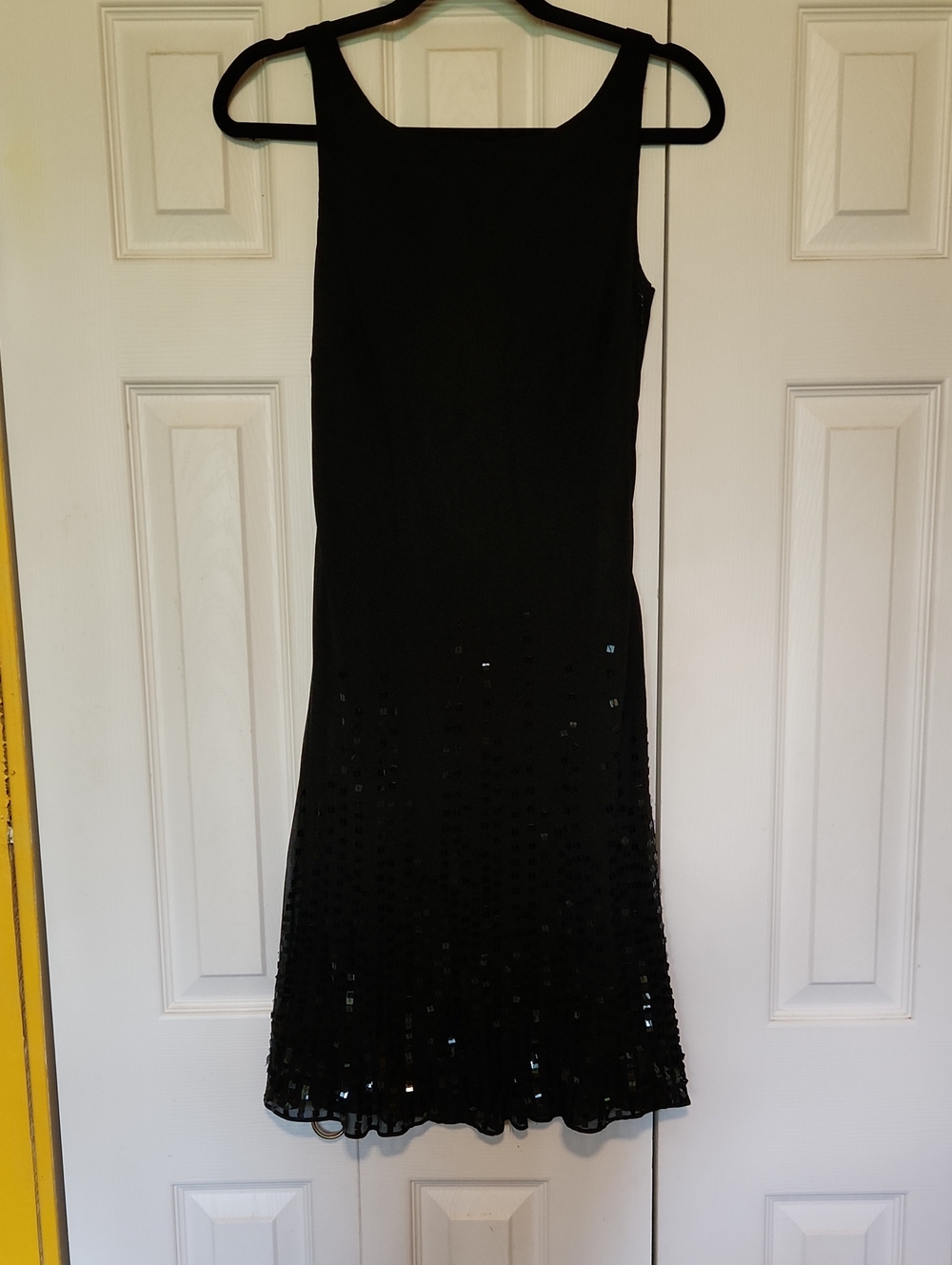 Jones New York Black Strapless Sequin Hem Dress